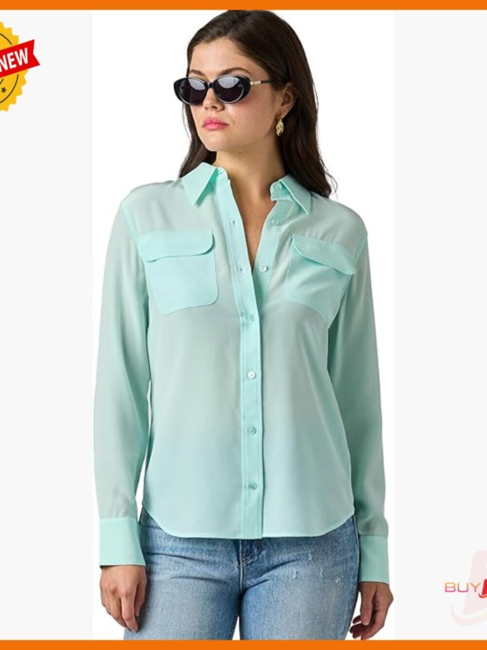 Slim Fit Long Sleeve Silk T-Shirt with Pockets for All-Day Wear